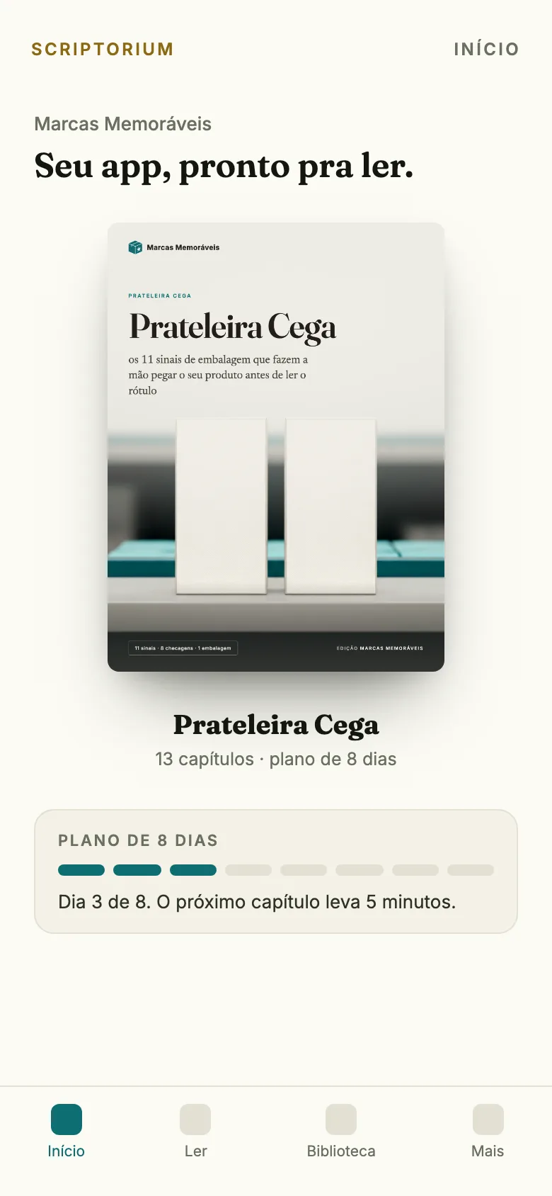 Capa do app do guia Prateleira Cega